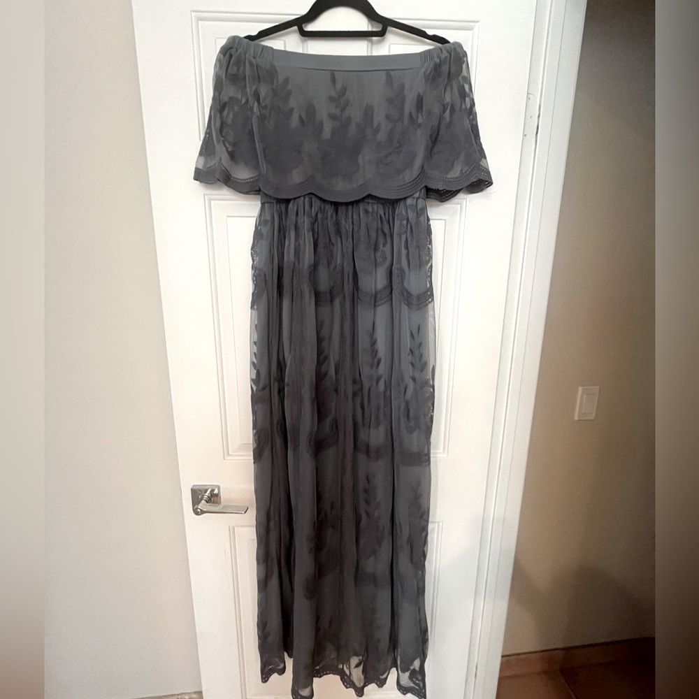 Off the Shoulder Floor Length Dress